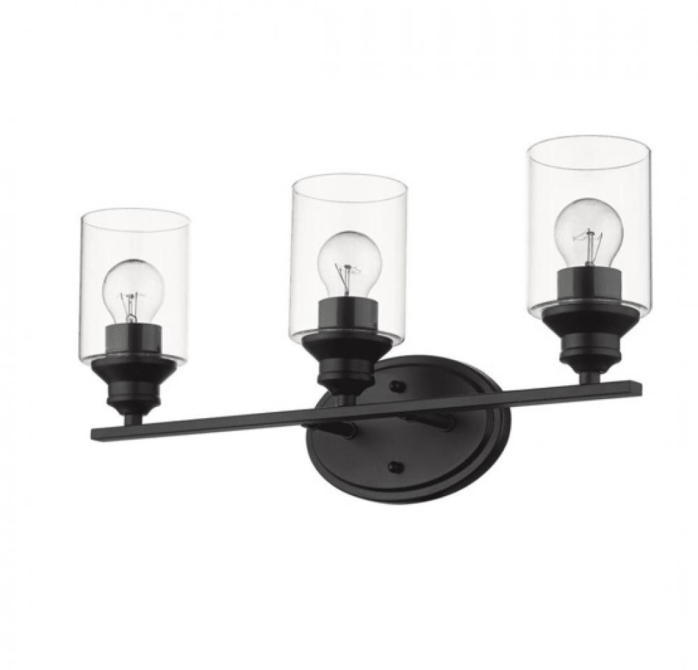 Gemma 3-Light Matte Black Vanity