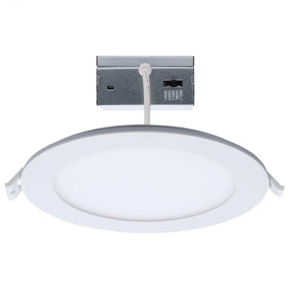 12 Watt LED Direct Wire Downlight with Night Light; 6 Inch; Remote Driver; CCT Selectable; Dimmable;