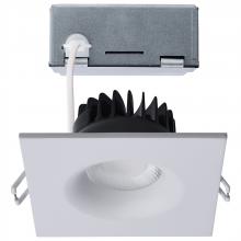 Satco Products Inc. S11633R1 - 10 Watt LED Direct Wire Downlight; Remote Driver; CCT Selectable; Dimmable; Square; White Finish