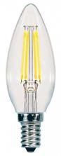 Satco Products Inc. S21274 - 5.5 Watt B11 LED; Clear; Candelabra base; 90 CRI; 3000K; 120 Volt