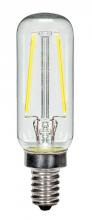 Satco Products Inc. S21340 - 2.8 Watt T6 LED; Clear; Candelabra base; 90 CRI; 2700K; 120 Volt