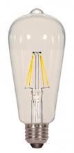 Satco Products Inc. S21361 - 5 Watt ST19 LED; Clear; Medium base; 90 CRI; 3000K; 120 Volt