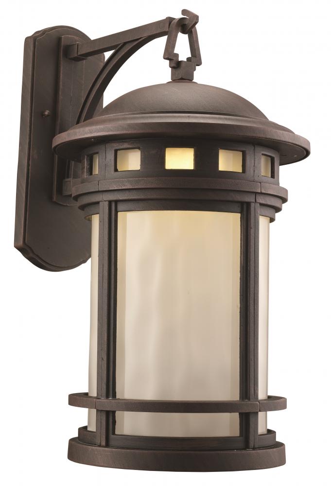 Boardwalk Collection 1-Light, Ring Top Lantern Head with Water Glass