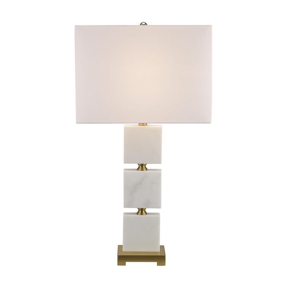 Laurel 1 - Light White and Gold Marble Table Lamp