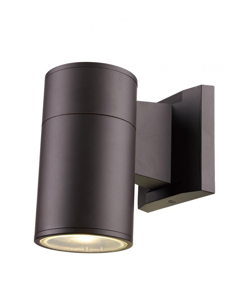 Compact Collection, Tubular/Cylindrical, Outdoor Metal Wall Sconce Light