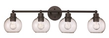 Trans Globe 22224 BK - Grand Collection 4-Light Globe Shaded Vanity Wall Light