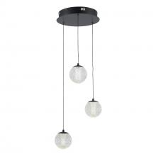 Trans Globe MDN-1633 BK - SunBurst 3 - Light LED Pendant