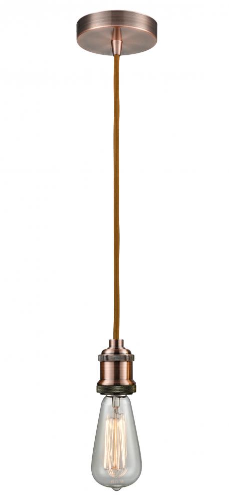 Edison - 1 Light - 2 inch - Antique Copper - Cord hung - Mini Pendant