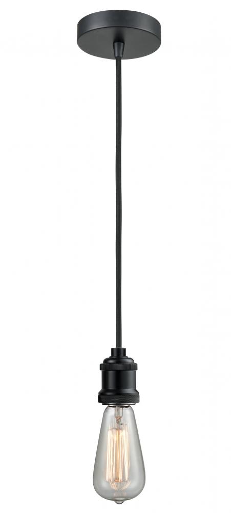 Edison - 1 Light - 2 inch - Matte Black - Cord hung - Mini Pendant