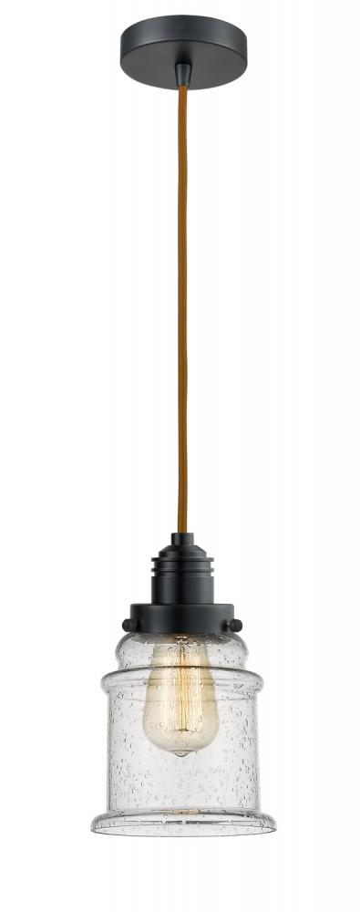 Winchester - 1 Light - 8 inch - Matte Black - Cord hung - Mini Pendant