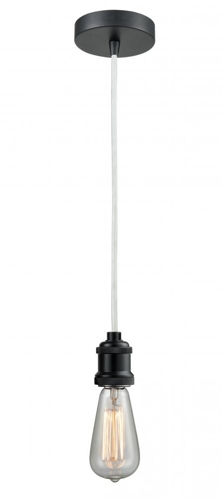 Edison - 1 Light - 2 inch - Matte Black - Cord hung - Mini Pendant