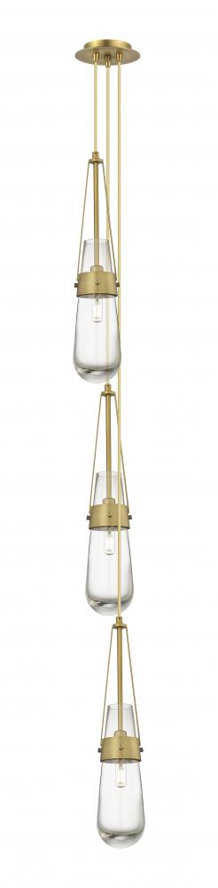 Milan - 3 Light - 6 inch - Brushed Brass - Multi Pendant