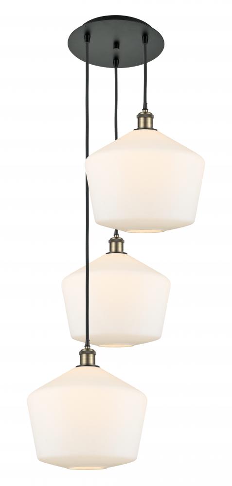 Cindyrella - 3 Light - 19 inch - Black Antique Brass - Cord Hung - Multi Pendant