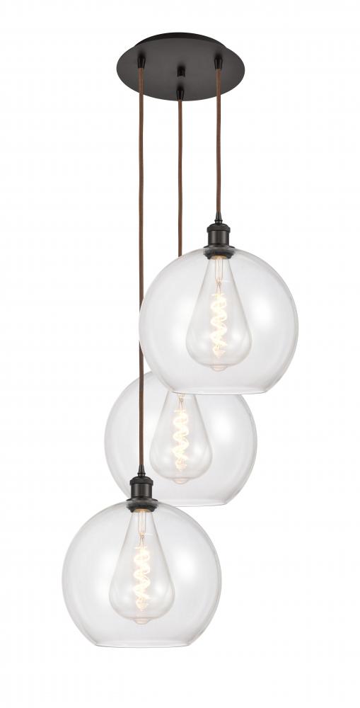 Athens - 3 Light - 18 inch - Oil Rubbed Bronze - Cord Hung - Multi Pendant