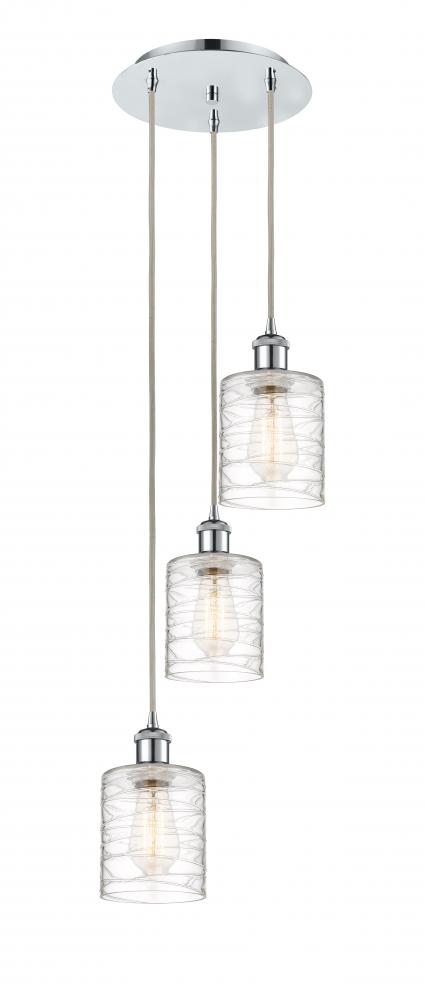 Cobbleskill - 3 Light - 12 inch - Polished Chrome - Cord Hung - Multi Pendant