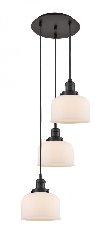 Cone - 3 Light - 14 inch - Oil Rubbed Bronze - Cord hung - Multi Pendant