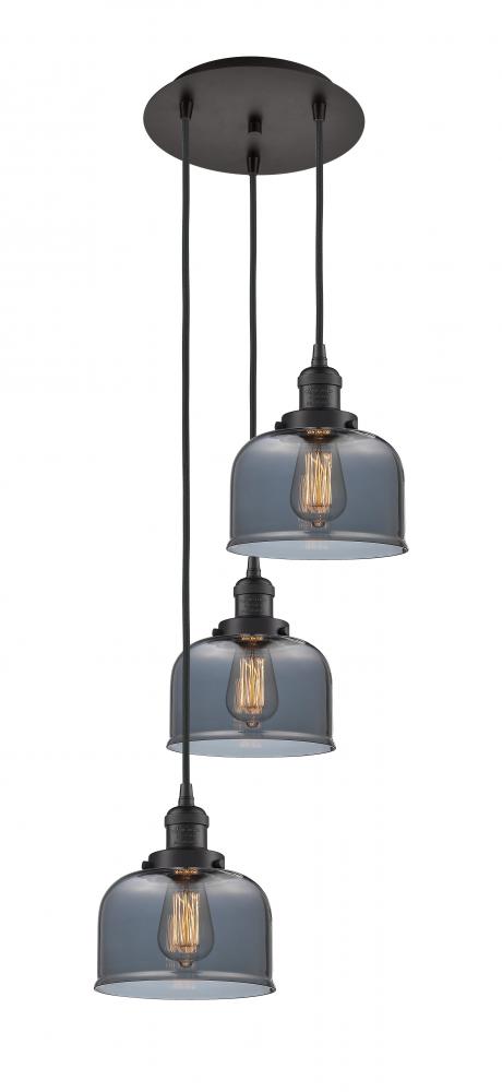 Cone - 3 Light - 14 inch - Oil Rubbed Bronze - Cord hung - Multi Pendant