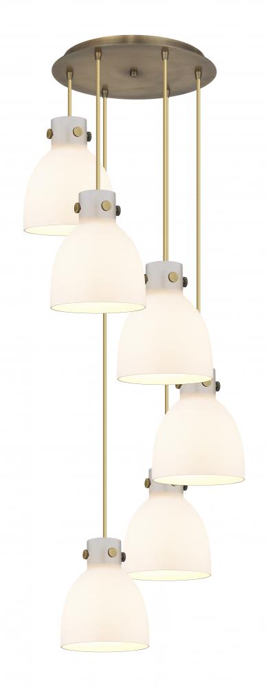 Newton Bell - 6 Light - 19 inch - Brushed Brass - Multi Pendant