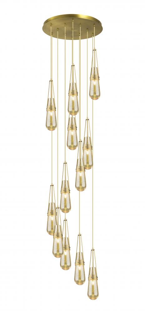 Milan - 12 Light - 24 inch - Brushed Brass - Multi Pendant