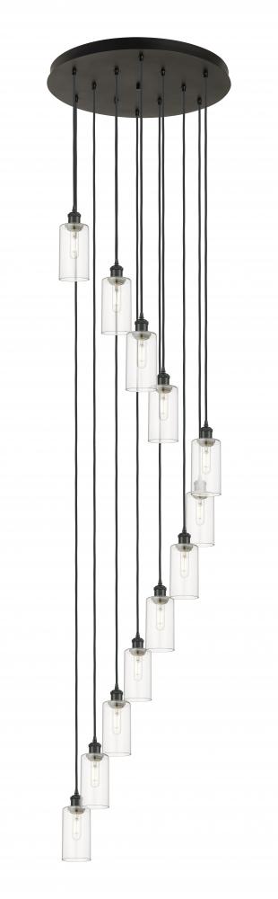 Crown Point - 12 Light - 24 inch - Matte Black - Multi Pendant