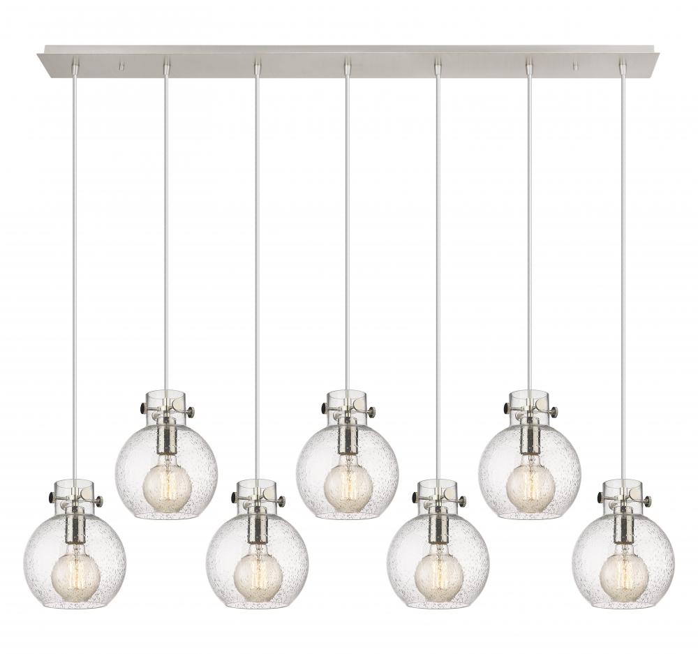 Newton Sphere - 7 Light - 52 inch - Polished Nickel - Cord hung - Linear Pendant