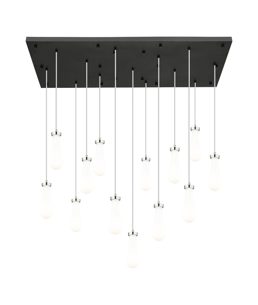 Owego - 13 Light - 54 inch - Brushed Polished Nickel - Multi Pendant