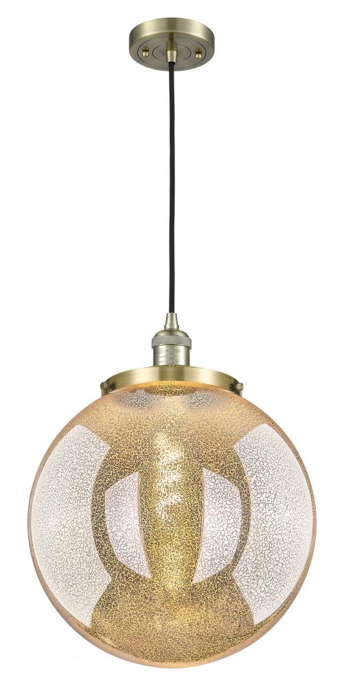 Beacon - 1 Light - 14 inch - Antique Brass - Cord hung - Mini Pendant