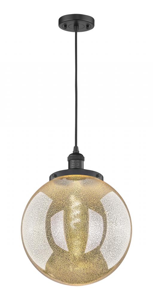 Beacon - 1 Light - 14 inch - Matte Black - Cord hung - Mini Pendant