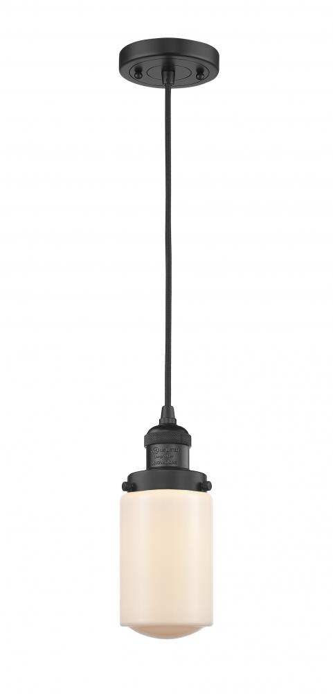 Dover - 1 Light - 5 inch - Matte Black - Cord hung - Mini Pendant