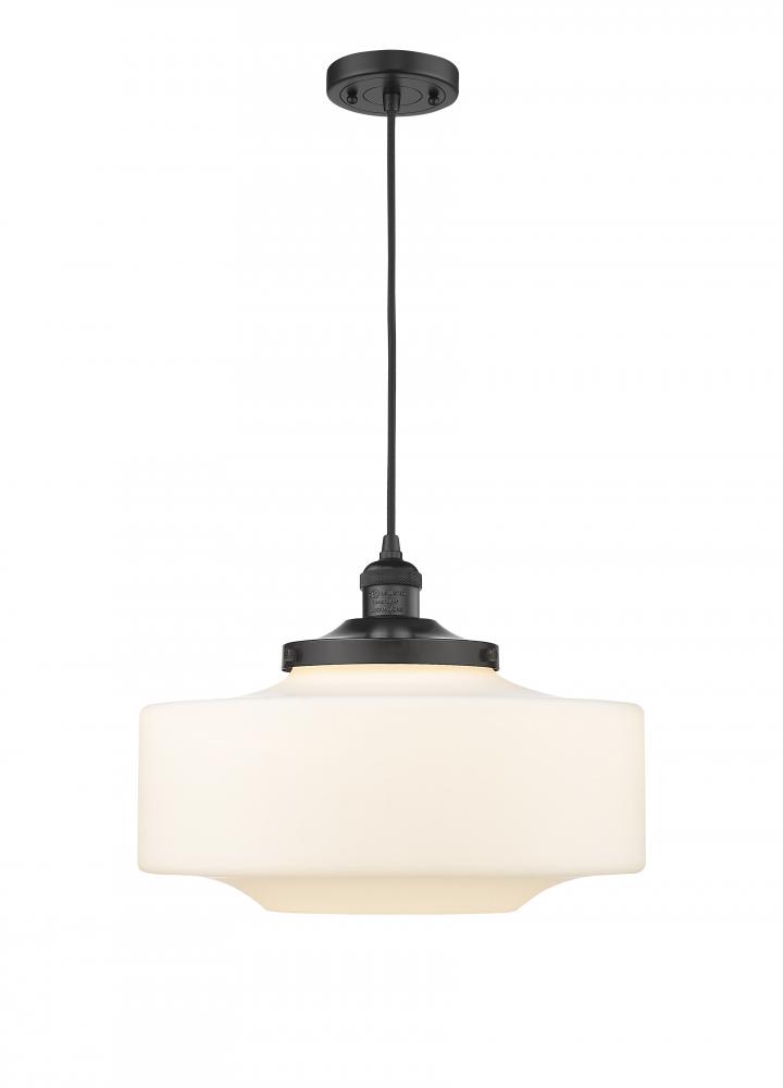 Bridgeton - 1 Light - 16 inch - Matte Black - Cord hung - Mini Pendant