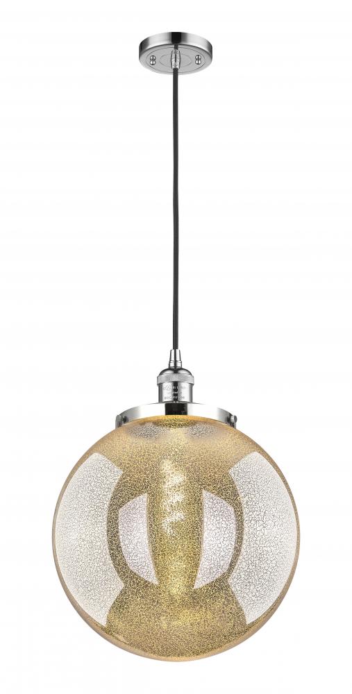 Beacon - 1 Light - 14 inch - Polished Chrome - Cord hung - Mini Pendant