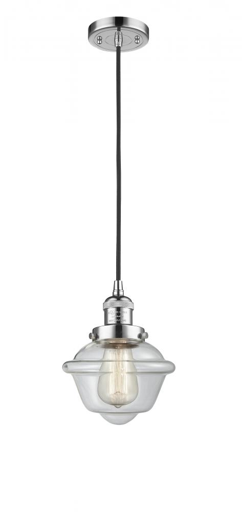 Oxford - 1 Light - 7 inch - Polished Chrome - Cord hung - Mini Pendant