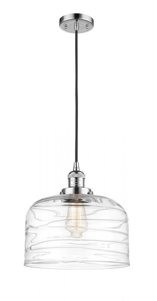 Bell - 1 Light - 12 inch - Polished Chrome - Cord hung - Mini Pendant