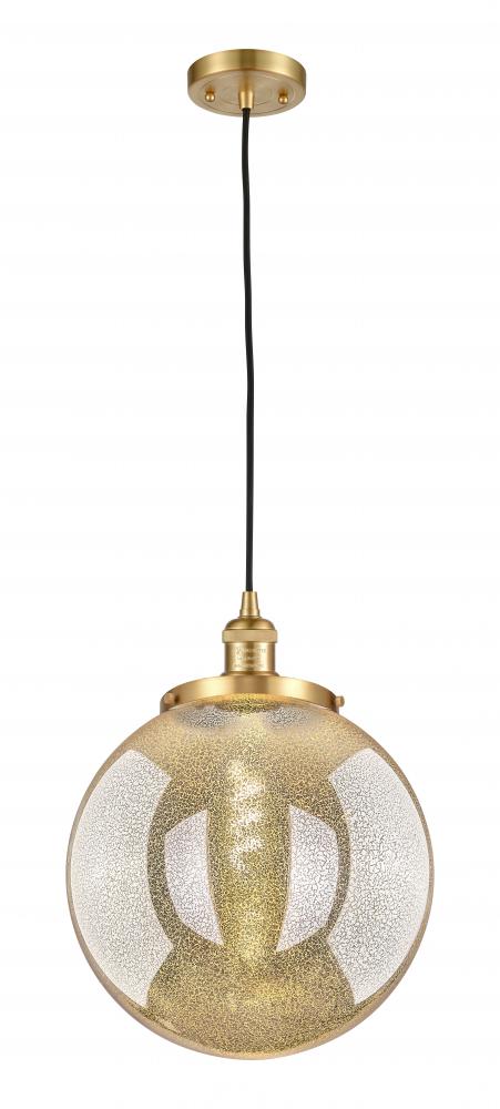 Beacon - 1 Light - 14 inch - Satin Gold - Cord hung - Mini Pendant