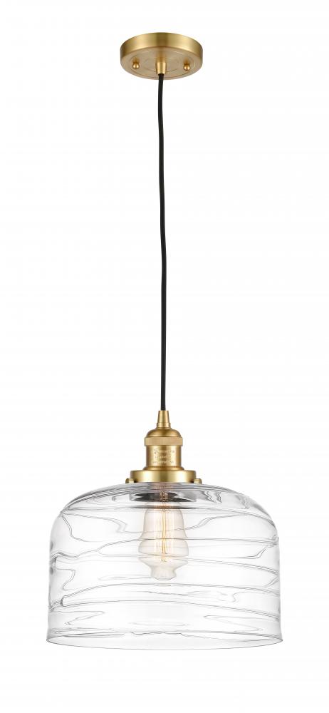 Bell - 1 Light - 12 inch - Satin Gold - Cord hung - Mini Pendant