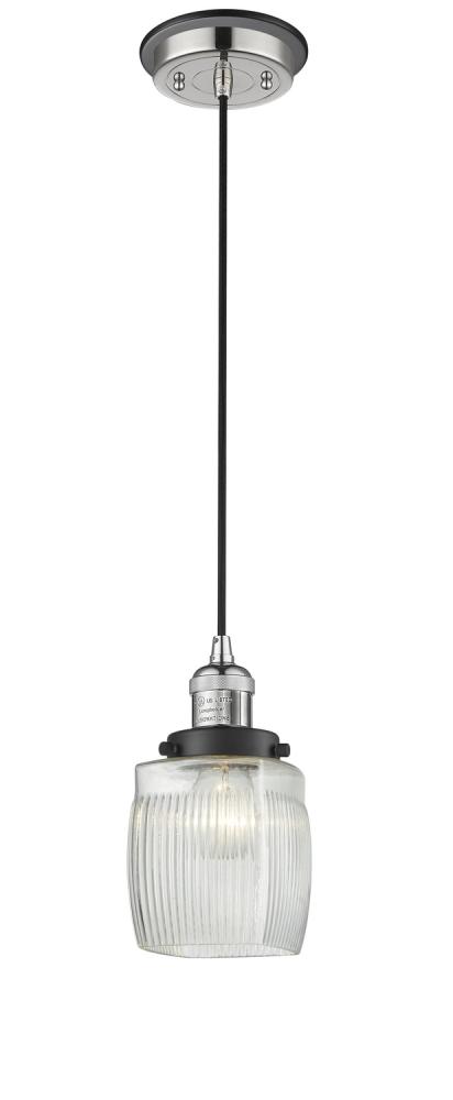 Colton - 1 Light - 6 inch - Polished Nickel - Cord hung - Mini Pendant