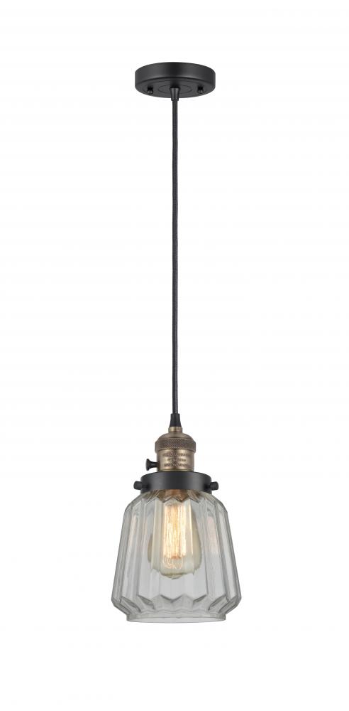 Chatham - 1 Light - 7 inch - Black Antique Brass - Cord hung - Mini Pendant