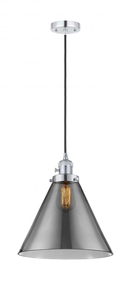 Cone - 1 Light - 12 inch - Polished Chrome - Cord hung - Mini Pendant