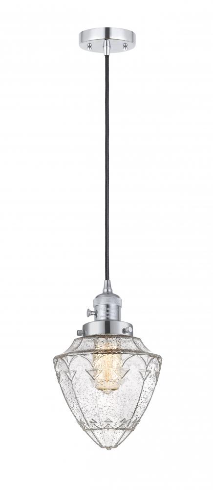 Bullet - 1 Light - 7 inch - Polished Chrome - Cord hung - Mini Pendant