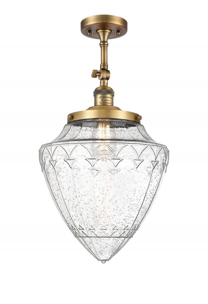 Beacon - 1 Light - 12 inch - Brushed Brass - Adjustable Semi-Flush Mount