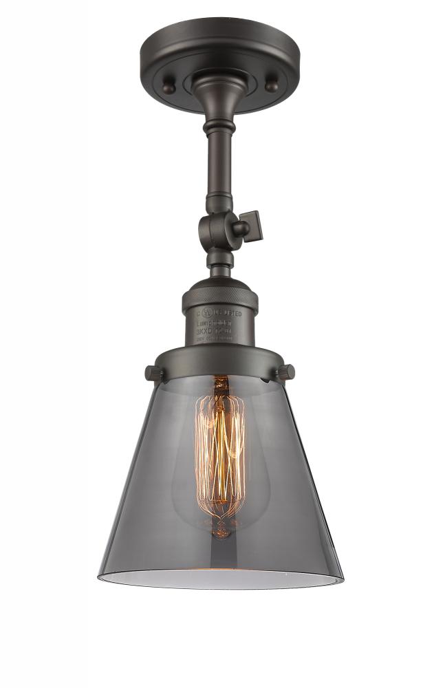 Cone - 1 Light - 6 inch - Oil Rubbed Bronze - Semi-Flush Mount