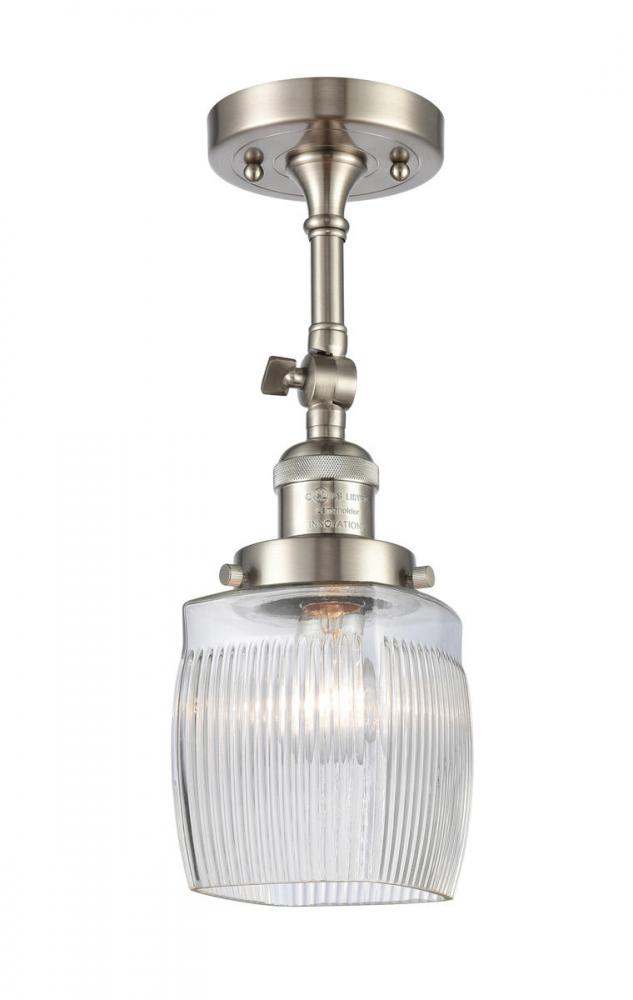 Colton - 1 Light - 6 inch - Brushed Satin Nickel - Adjustable Semi-Flush Mount