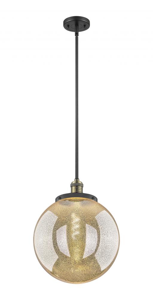 Beacon - 1 Light - 14 inch - Black Antique Brass - Stem Hung - Pendant