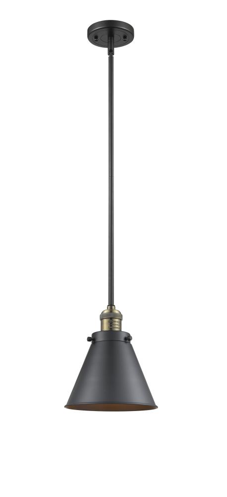 Appalachian - 1 Light - 8 inch - Black Antique Brass - Stem Hung - Mini Pendant