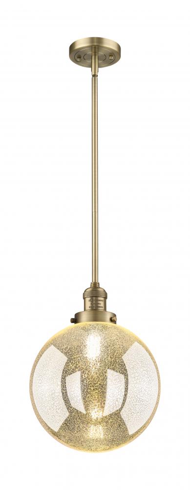 Beacon - 1 Light - 10 inch - Brushed Brass - Stem Hung - Mini Pendant