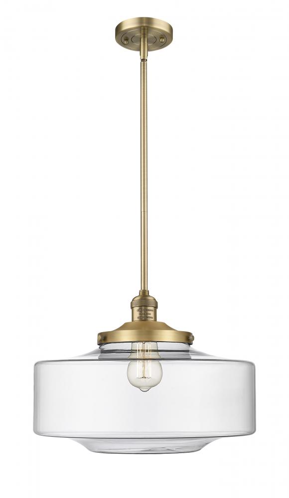 Bridgeton - 1 Light - 16 inch - Brushed Brass - Stem Hung - Mini Pendant