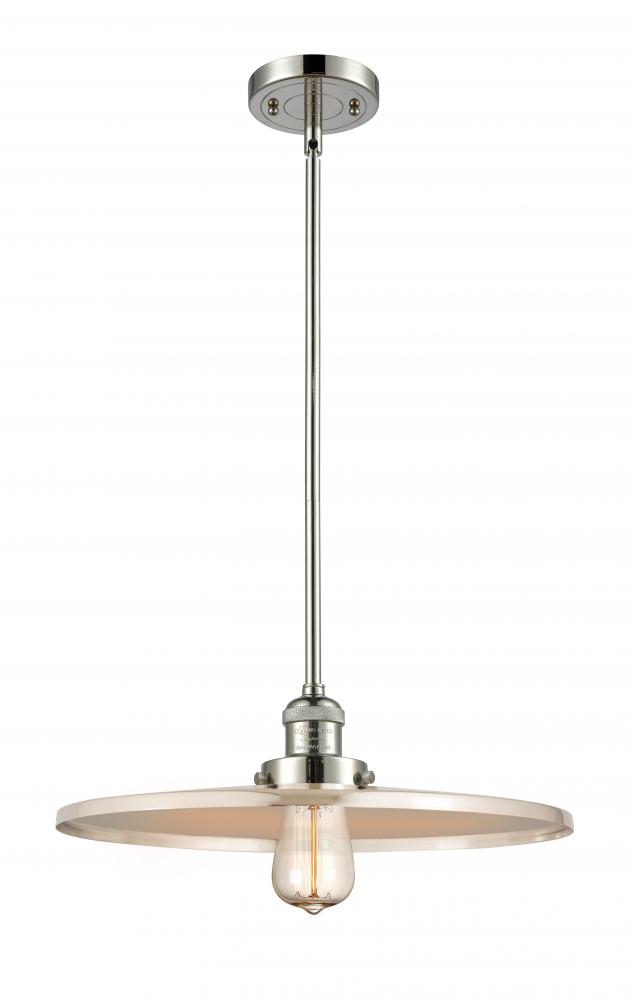 Appalachian - 1 Light - 16 inch - Polished Nickel - Stem Hung - Mini Pendant