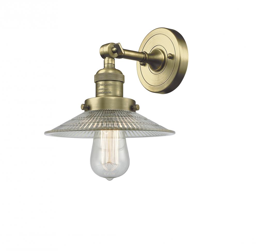 Halophane - 1 Light - 9 inch - Antique Brass - Adjustable Sconce