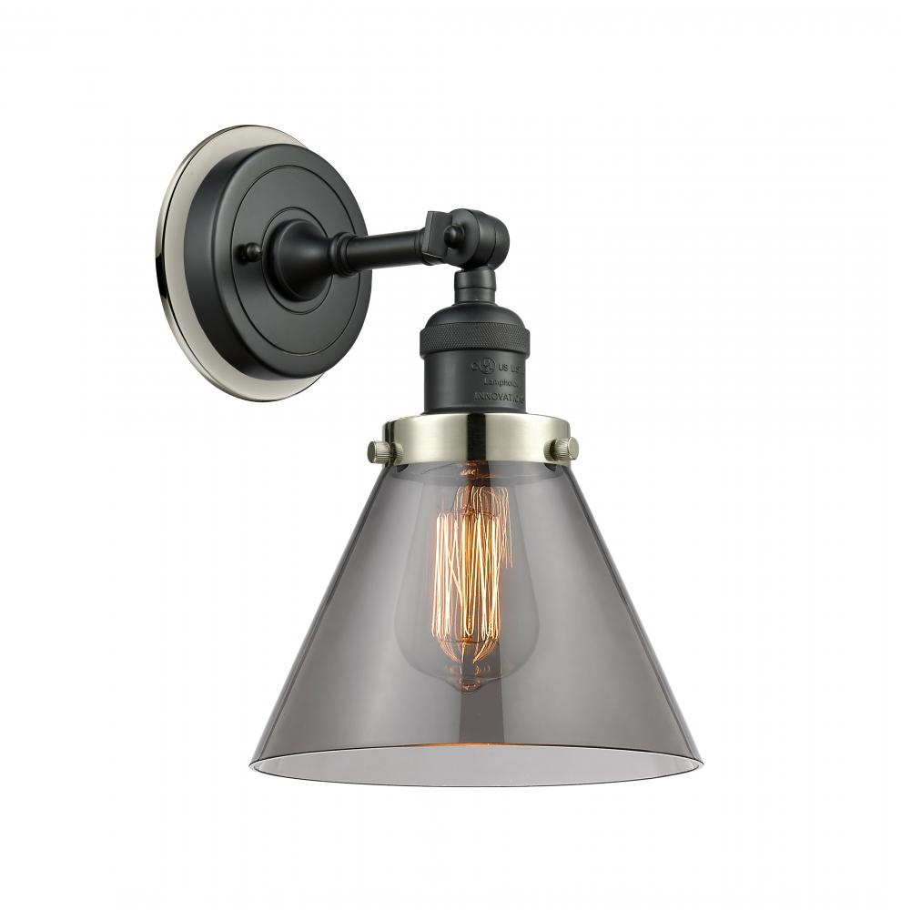 Cone - 1 Light - 8 inch - Matte Black - Sconce