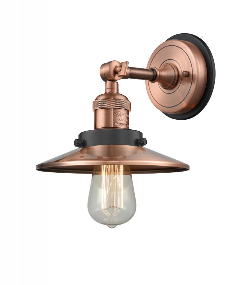 Railroad - 1 Light - 8 inch - Antique Copper - Sconce